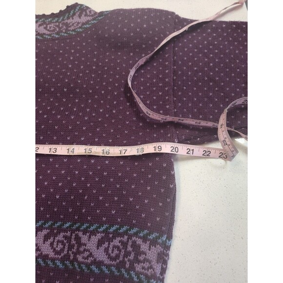 Herman Geist Hand Embroidered Cardigan Sweater Cottagecore Large Button Up Wool - Picture 11 of 13